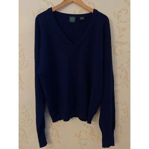 Saddles 100% Cashmere Black Sweater Mens Size L